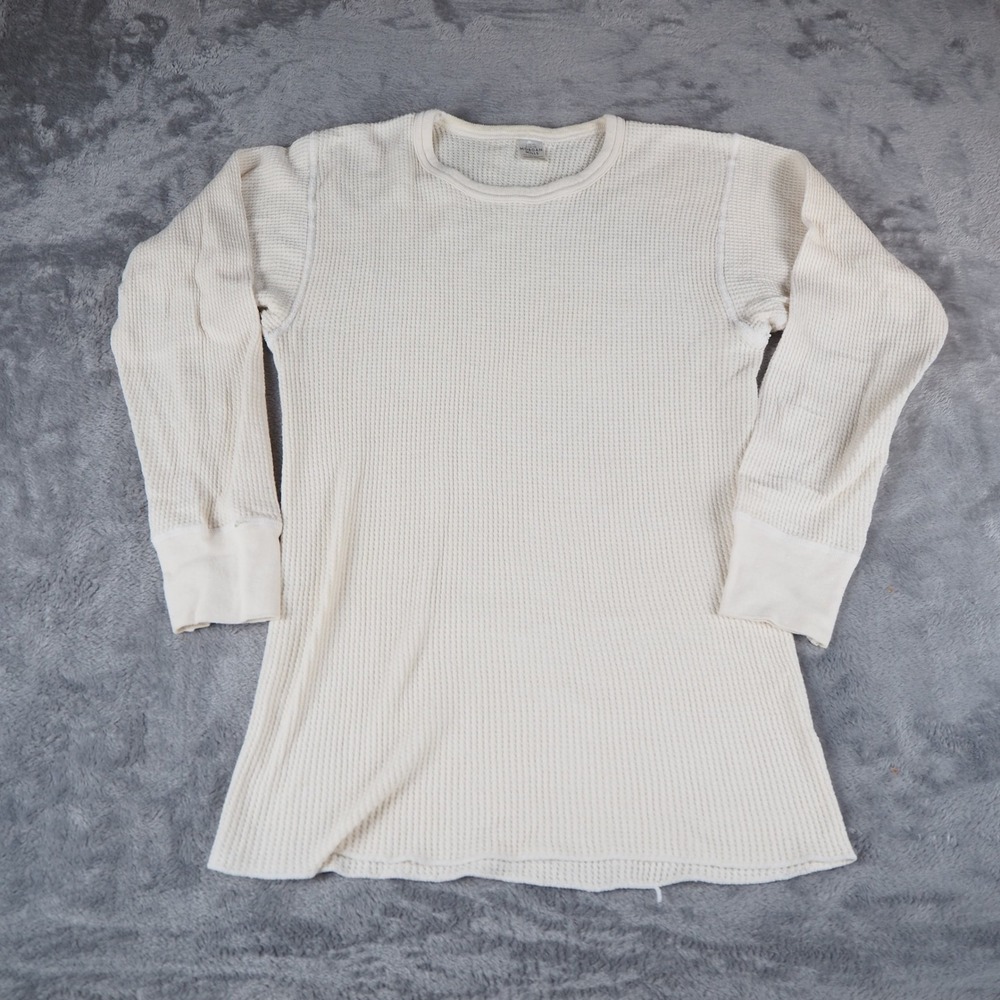 VTG Morgan Mills Thermal Waffle Knit‎ Top Mens L Cotton Long Sleeve Undershirt